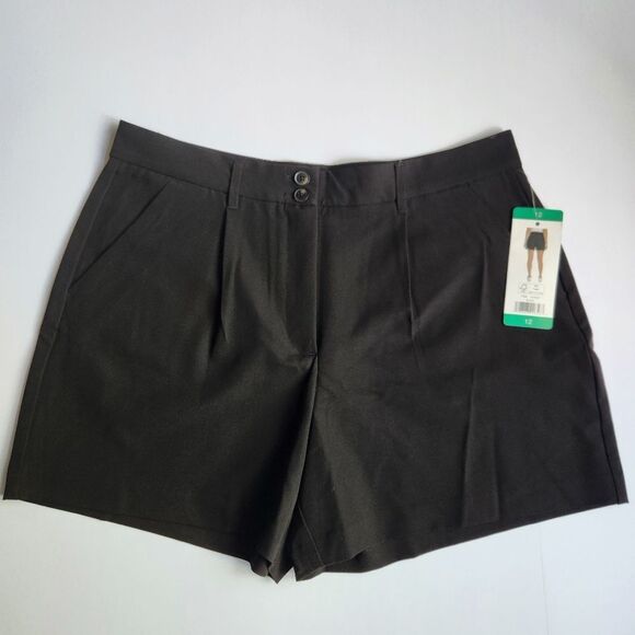 NAUTICA Women Black Shorts Dressy Casual With Pockets & Pleats Size 10 and 12 - Picture 6 of 15